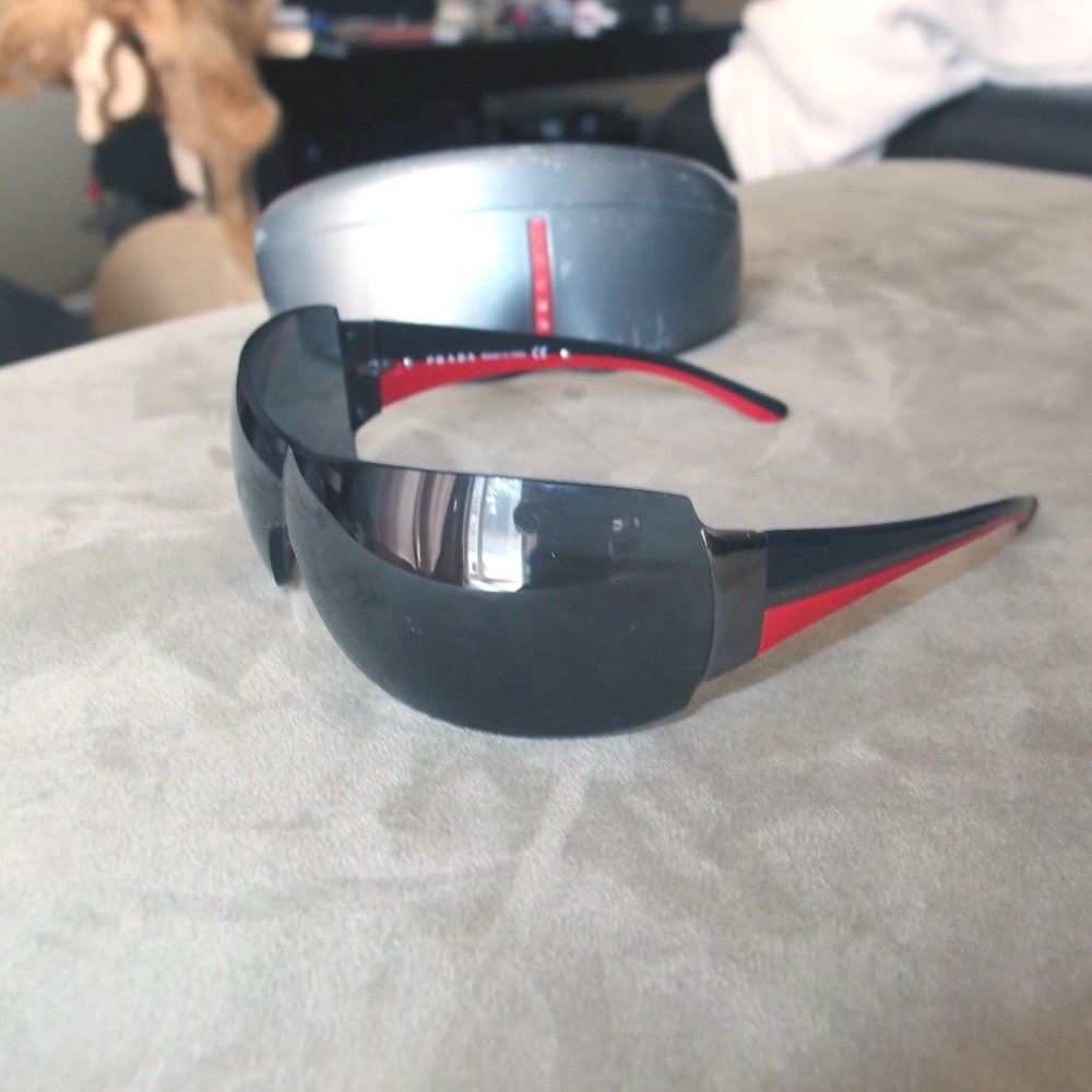 PRADA DESIGNER SHIELD SUNGLASSES-AUTHENTIC